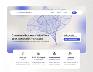 Diseño de página web para Fifth Planet Motion por Aluna Terraika creative studio