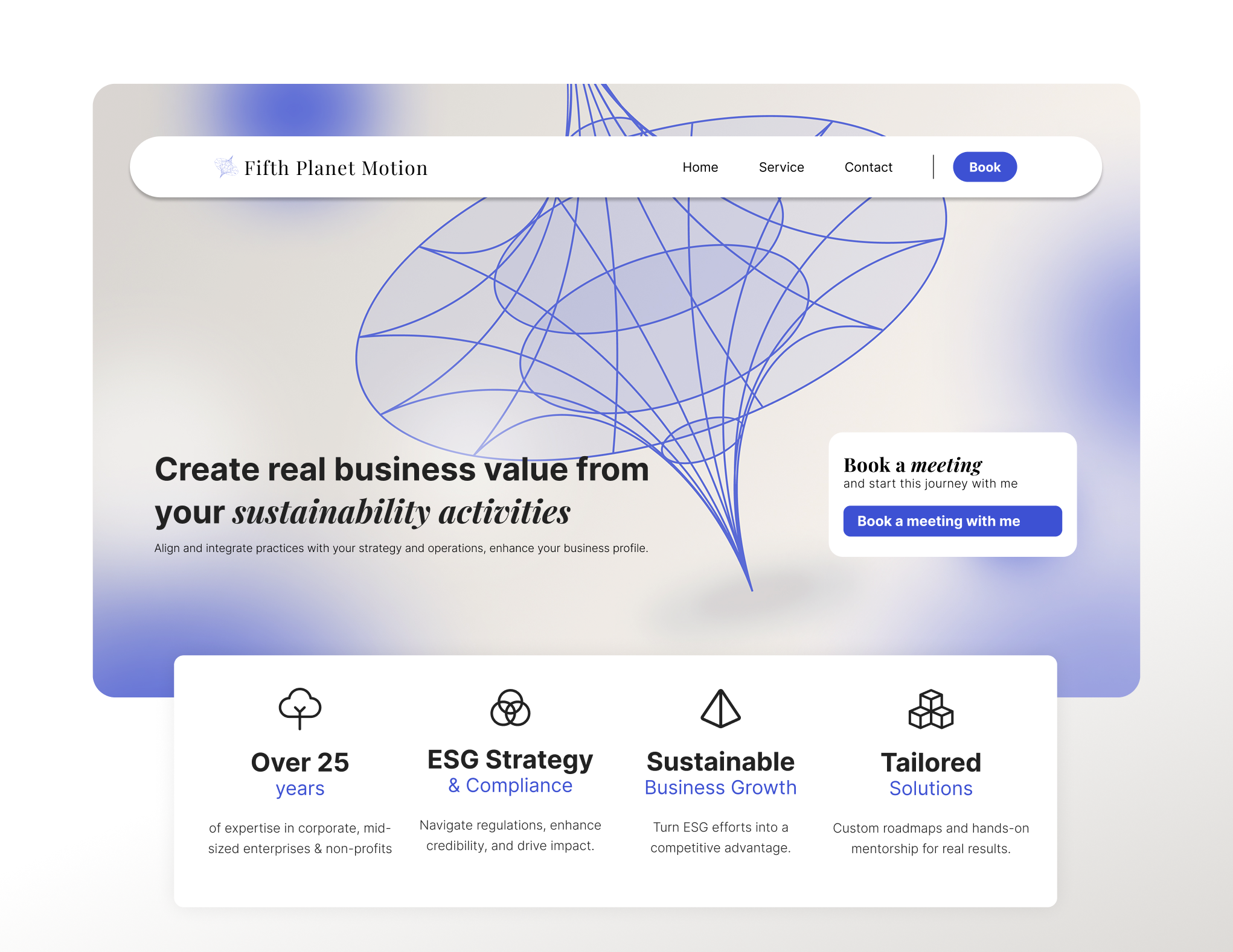 Diseño de página web para Fifth Planet Motion por Aluna Terraika creative studio