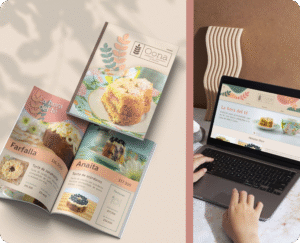 Portafolio de trabajo de identidad de marca, prototipado y estrategia digital.